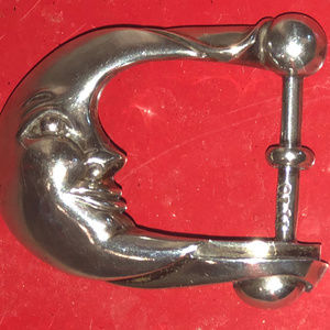 Kieselstein Cord Moon Belt Buckle Stirling Silver